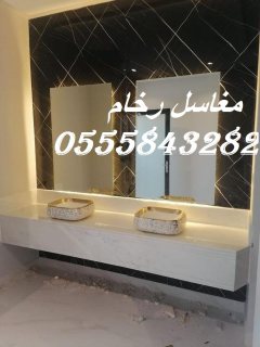   مغاسل رخام ، ديكورات مغاسل الحمامات جميلة وفاخرة 4