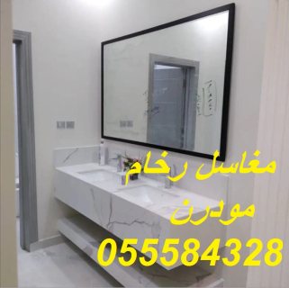  مغاسل رخام ، ديكورات حمامات فاخرة  2