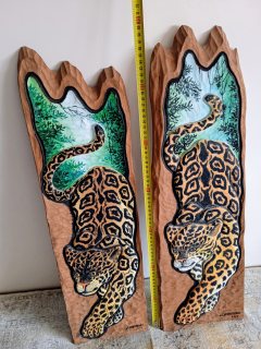 لوحتان فنيتان من  خشب السدر الأحمر للفنانة البرازيلية siqueira  3