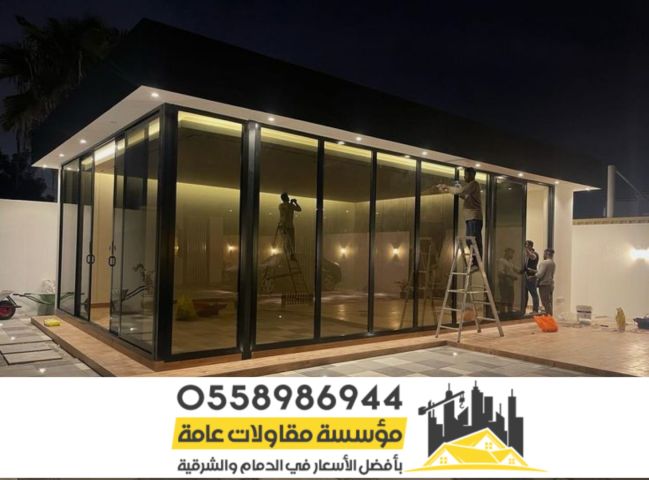 بناء مجالس اسمنت بورد مقاول ملاحق ساندوتش بانل الرياض 0558986944 4