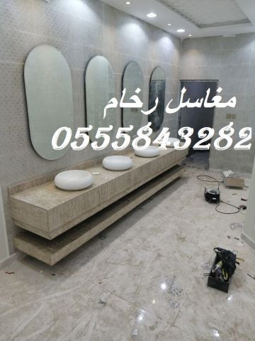  مغاسل رخام , ديكورات مغاسل حمامات جديدة 5