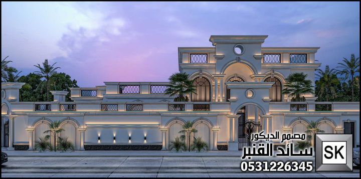 تصميم و تنفيذ واجهات فلل و قصور و عمائر فخمة في الرياض 3