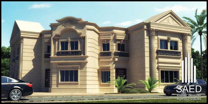 تصميم و تنفيذ واجهات فلل و قصور و عمائر فخمة في الرياض 10