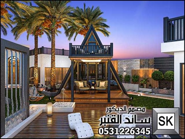 تصميم و تنفيذ و إشراف لاندسكيب شاليهات و مزارع و فلل في الرياض 3