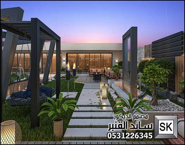 تصميم و تنفيذ و إشراف لاندسكيب شاليهات و مزارع و فلل في الرياض 7