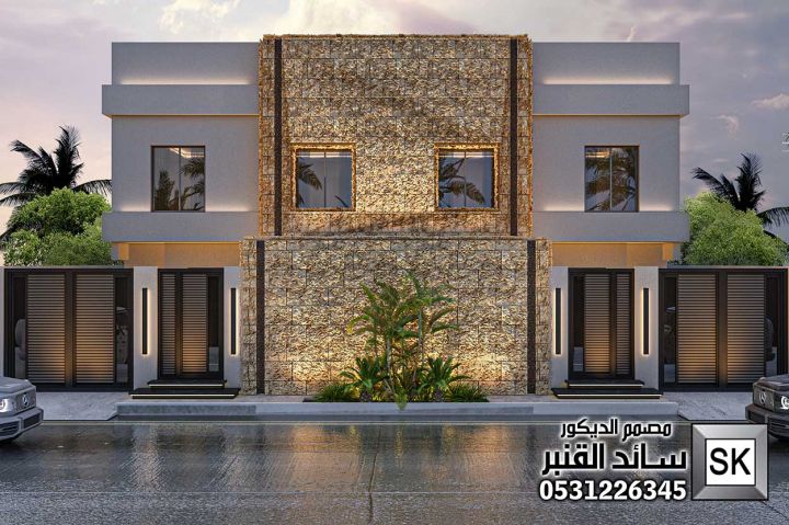 تصميم و تشطيب واجهات خارجية دوبلكس في الرياض