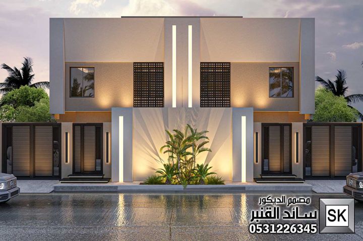 تصميم و تشطيب واجهات خارجية دوبلكس في الرياض 2