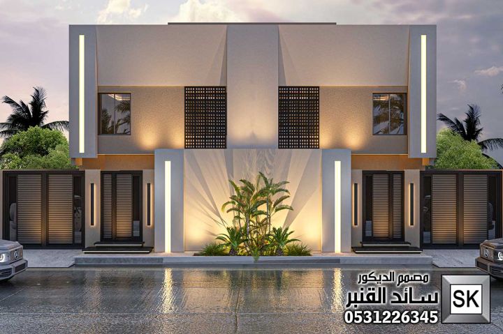 تصميم و تشطيب واجهات خارجية دوبلكس في الرياض 3