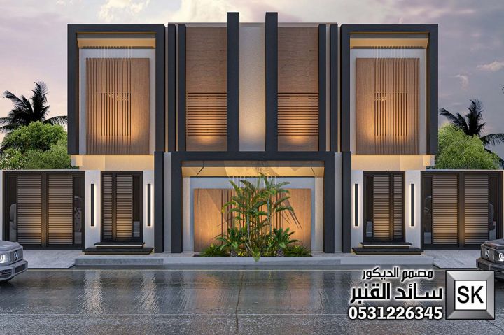 تصميم و تشطيب واجهات خارجية دوبلكس في الرياض 5