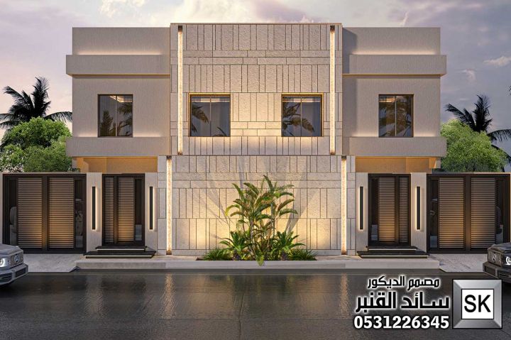 تصميم و تشطيب واجهات خارجية دوبلكس في الرياض 9