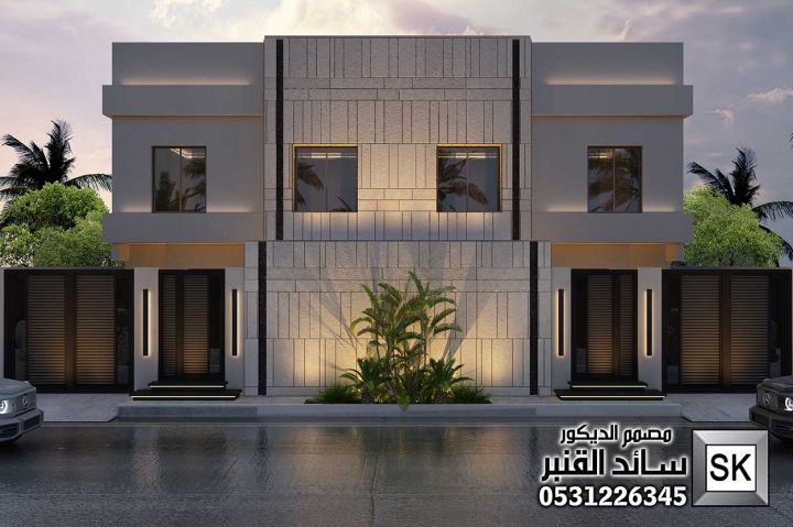 تصميم و تشطيب واجهات خارجية دوبلكس في الرياض 10