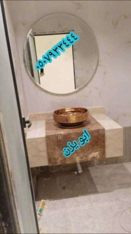 مغاسل رخام , ديكورات مغاسل حمامات جديدة 6