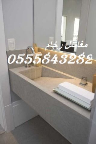 مغاسل رخام , ديكورات مغاسل حمامات جديدة