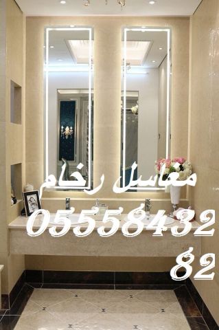 مغاسل رخام , ديكورات مغاسل حمامات جديدة 9