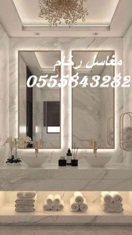  مغاسل رخام ، ديكورات مغاسل الحمامات جميلة وفاخرة 10