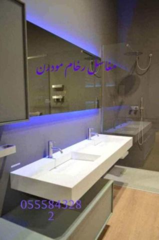 مغاسل رخام ، احدث صور مغاسل الحمامات الحديثة 5