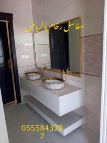  مغاسل رخام ، ديكورات حمامات فاخرة  2