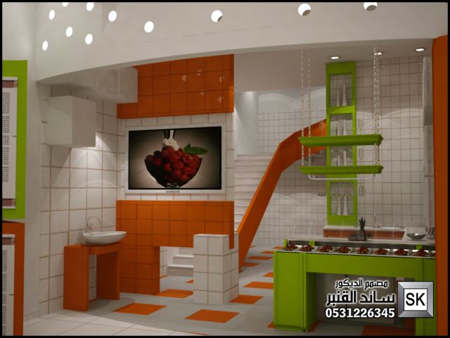تصميم و تنفيذ محل عصيرات فاخر في الرياض 6