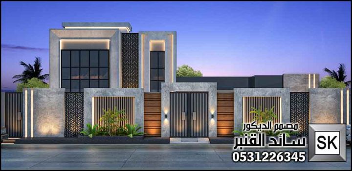 تصميم لاندسكيب منزلي فاخر في الرياض 10