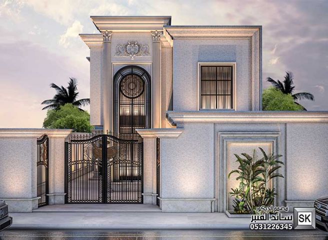 تصميم واجهات فيلا خارجية فخمة في الرياض
