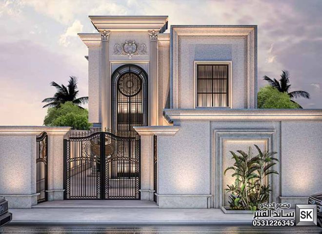 تصميم واجهات فيلا خارجية فخمة في الرياض 2