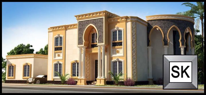تصميم واجهات فيلا خارجية فخمة في الرياض 7