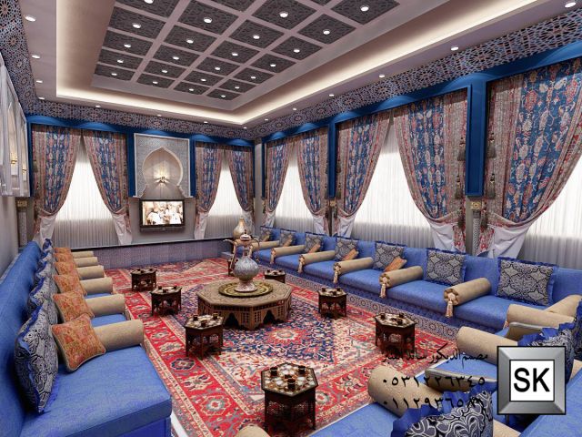 تصميم و تنفيذ ديكور مجالس مغربية فخمة في الرياض 2