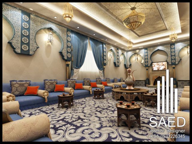 تصميم و تنفيذ ديكور مجالس مغربية فخمة في الرياض 4
