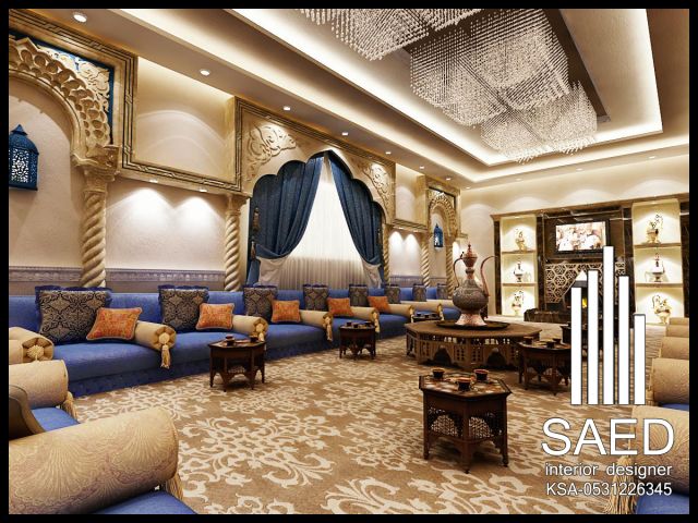 تصميم و تنفيذ ديكور مجالس مغربية فخمة في الرياض 5