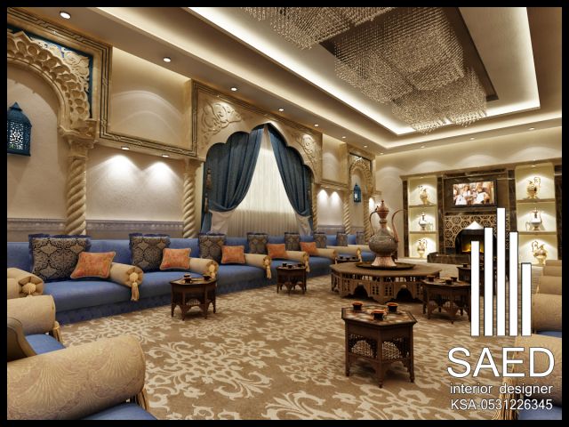 تصميم و تنفيذ ديكور مجالس مغربية فخمة في الرياض 6