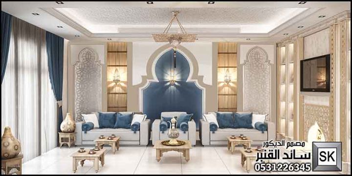 تصميم و تنفيذ ديكور مجالس أندلسية فخمة في الرياض