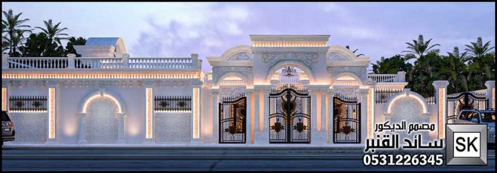 تصميم واجهة فيلا فخمة في الرياض 8
