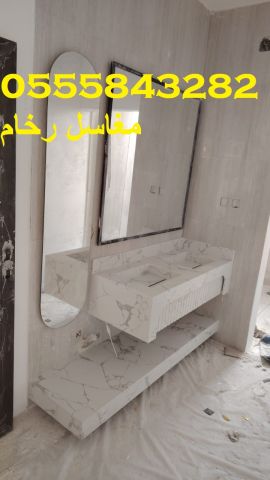  مغاسل رخام , ديكورات حمامات فاخرة  5