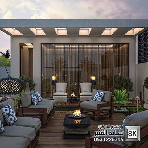 تصميم و تنفيذ لاندسكيب شاليهات و إستراحات فخمة في الرياض 3