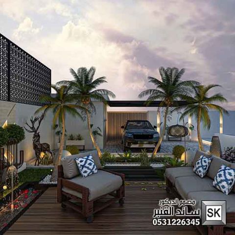 تصميم و تنفيذ لاندسكيب شاليهات و إستراحات فخمة في الرياض 4