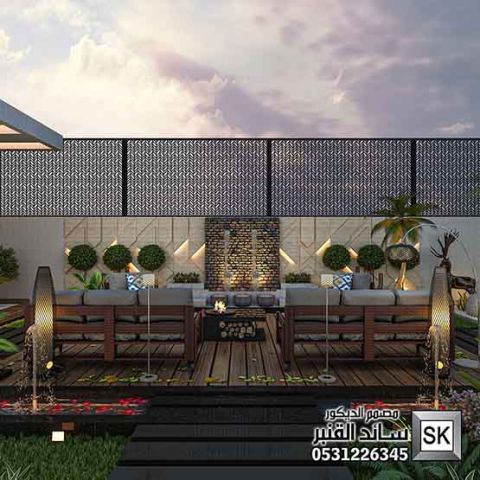 تصميم و تنفيذ لاندسكيب شاليهات و إستراحات فخمة في الرياض 6
