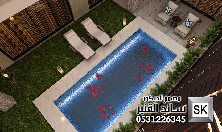 تصميم لاندسكيب منزلي فاخر في الرياض 2