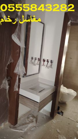  مغاسل رخام , ديكورات مغاسل حمامات جديدة 4