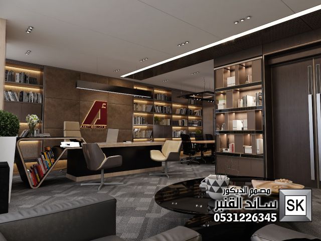 تصميم و تشطيب مكتب إداري فاخر في الرياض 6