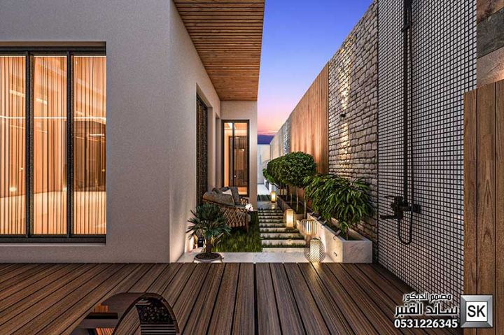 تصميم و تشطيب لاندسكيب منزلي فاخر في الرياض 3