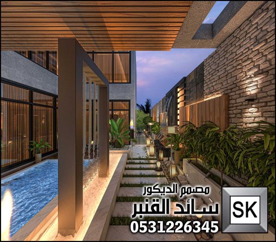 تصميم و تشطيب لاندسكيب منزلي فاخر في الرياض 7