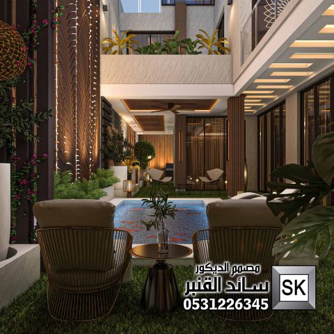 تصميم و تشطيب لاندسكيب منزلي فاخر في الرياض 10