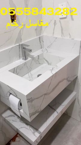   مغاسل رخام ، صور ديكورات حمام مودرن  3