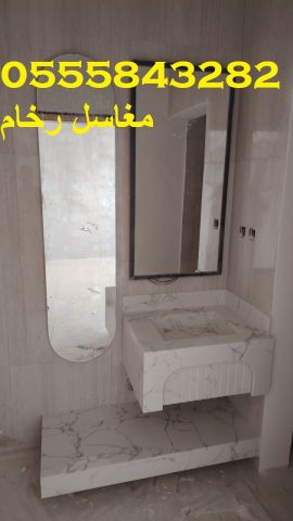  مغاسل رخام , ديكورات مغاسل حمامات جديدة 8