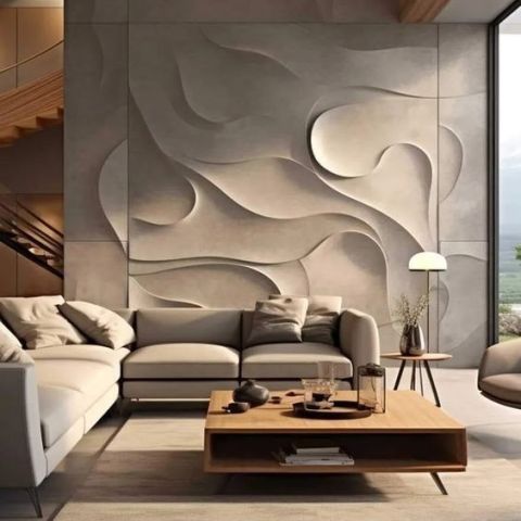 تشطيب جدران خشب حفر 3D في الرياض 7