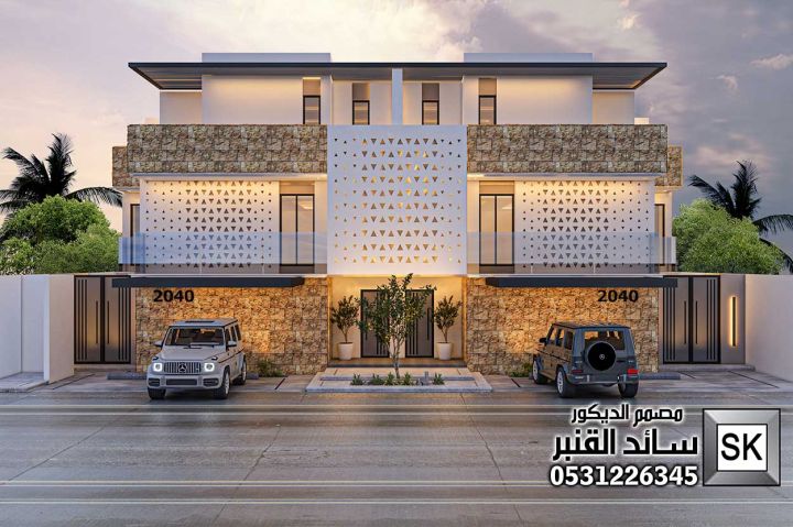 تصميم تاون هاوس على النمط السلماني في الرياض 10