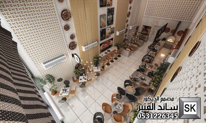 تصميم و تشطيب مطعم بيتزا إيطالي في الرياض 9