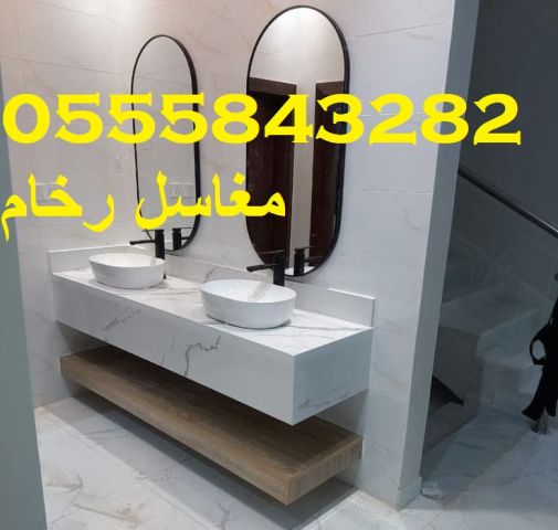  مغاسل رخام , ديكورات حمامات فاخرة 