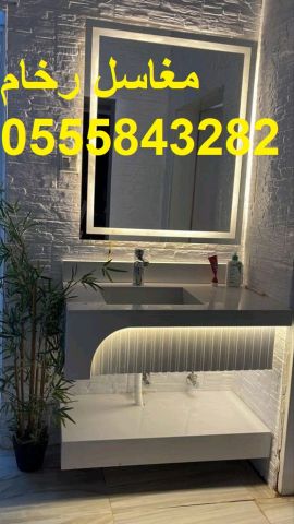 مغاسل رخام , ديكورات حمامات فاخرة  4