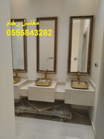  مغاسل رخام , ديكورات حمامات فاخرة  9